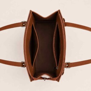 Brown satchel tote bag-img1