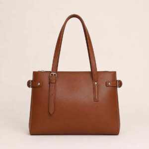 Brown satchel tote bag-img3