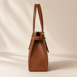 Brown satchel tote bag