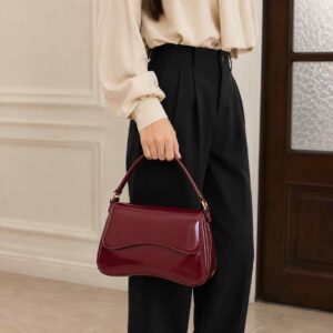 Burgundy Flap Bag