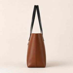 Horse Brown with Black Long Handle Tote Bag