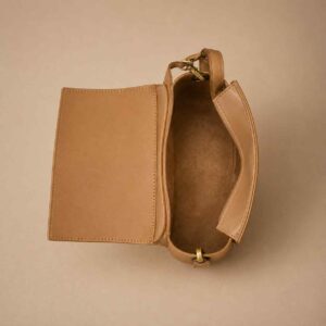 Off-white foldover saddle bag