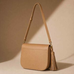 Off-white foldover saddle bag