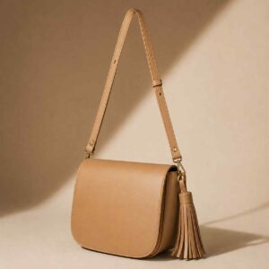 Off-white foldover saddle bag