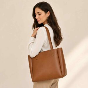 Wide set of 2 Bag Brown