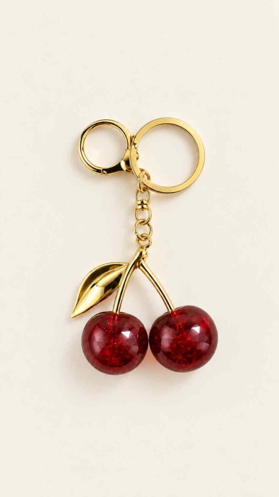 Cherry Red Keychain